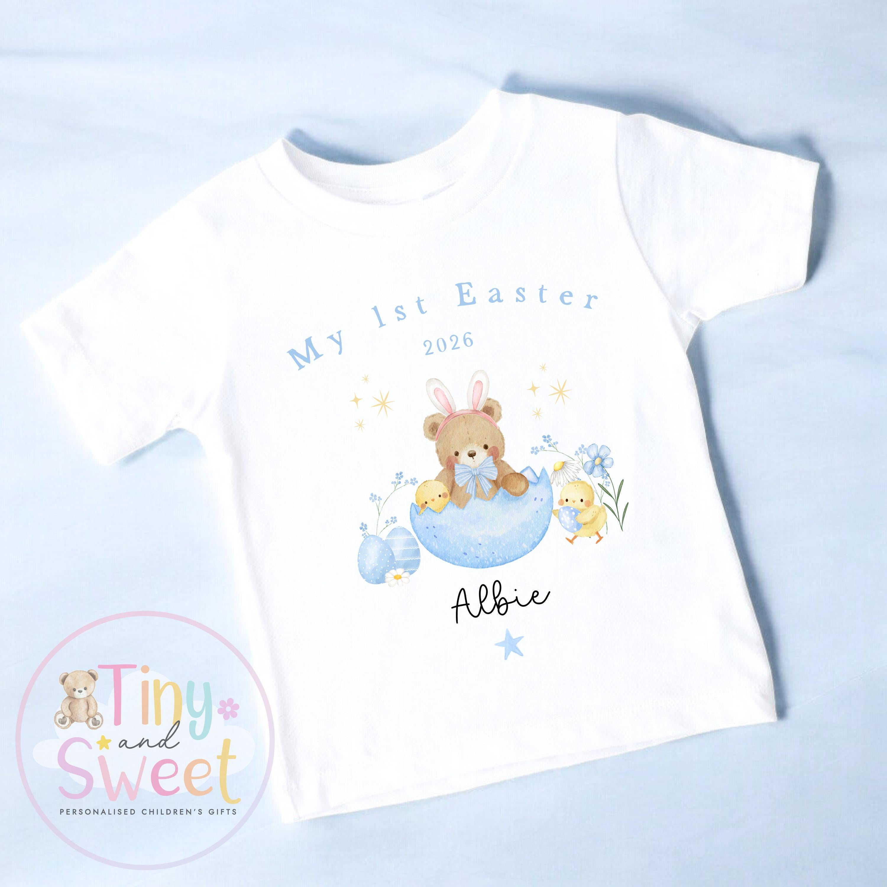 My First Easter Teddy Bear T Shirt/Sleepsuit - 100% Cotton T Shirt/Vest