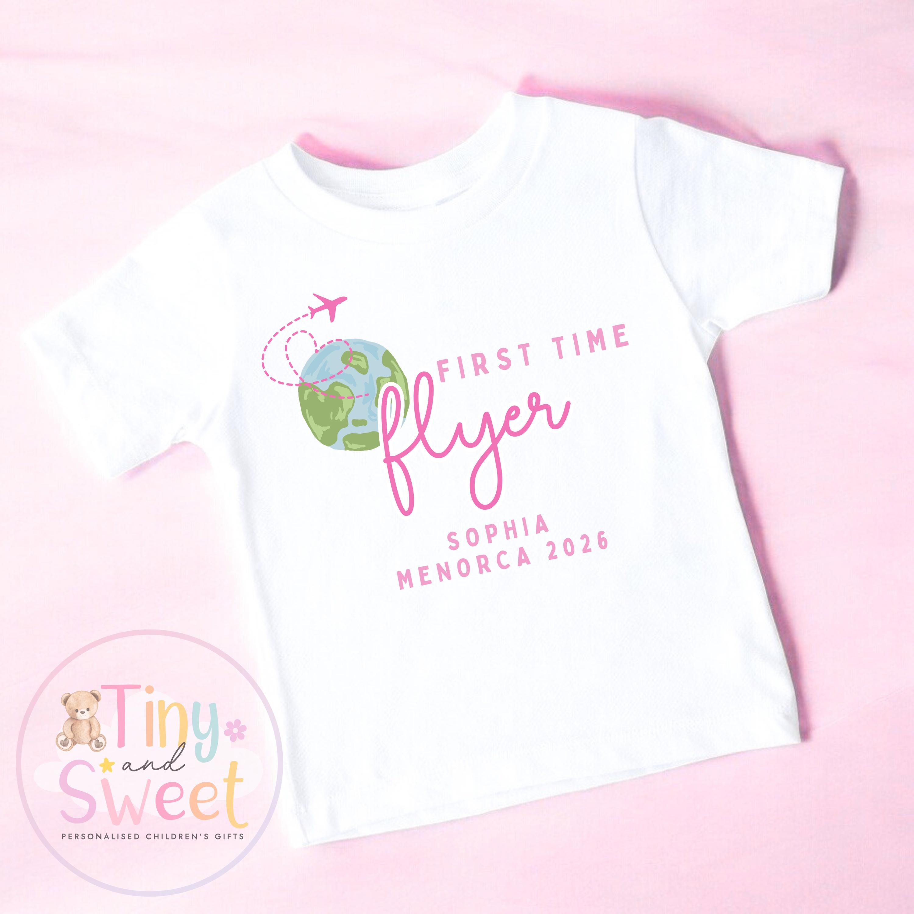 First Time Flyer Sleepsuit, Personalised Baby Travel Outfit, Baby’s First Holiday Shirt, Cute Summer Travel Outfit, My First Plane Design