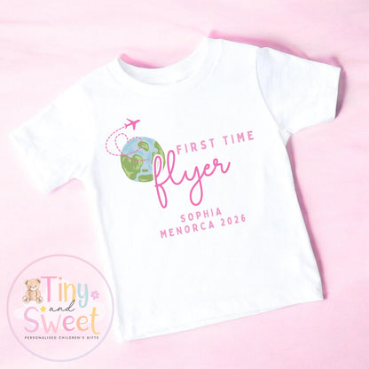 First Time Flyer Sleepsuit, Personalised Baby Travel Outfit, Baby’s First Holiday Shirt, Cute Summer Travel Outfit, My First Plane Design
