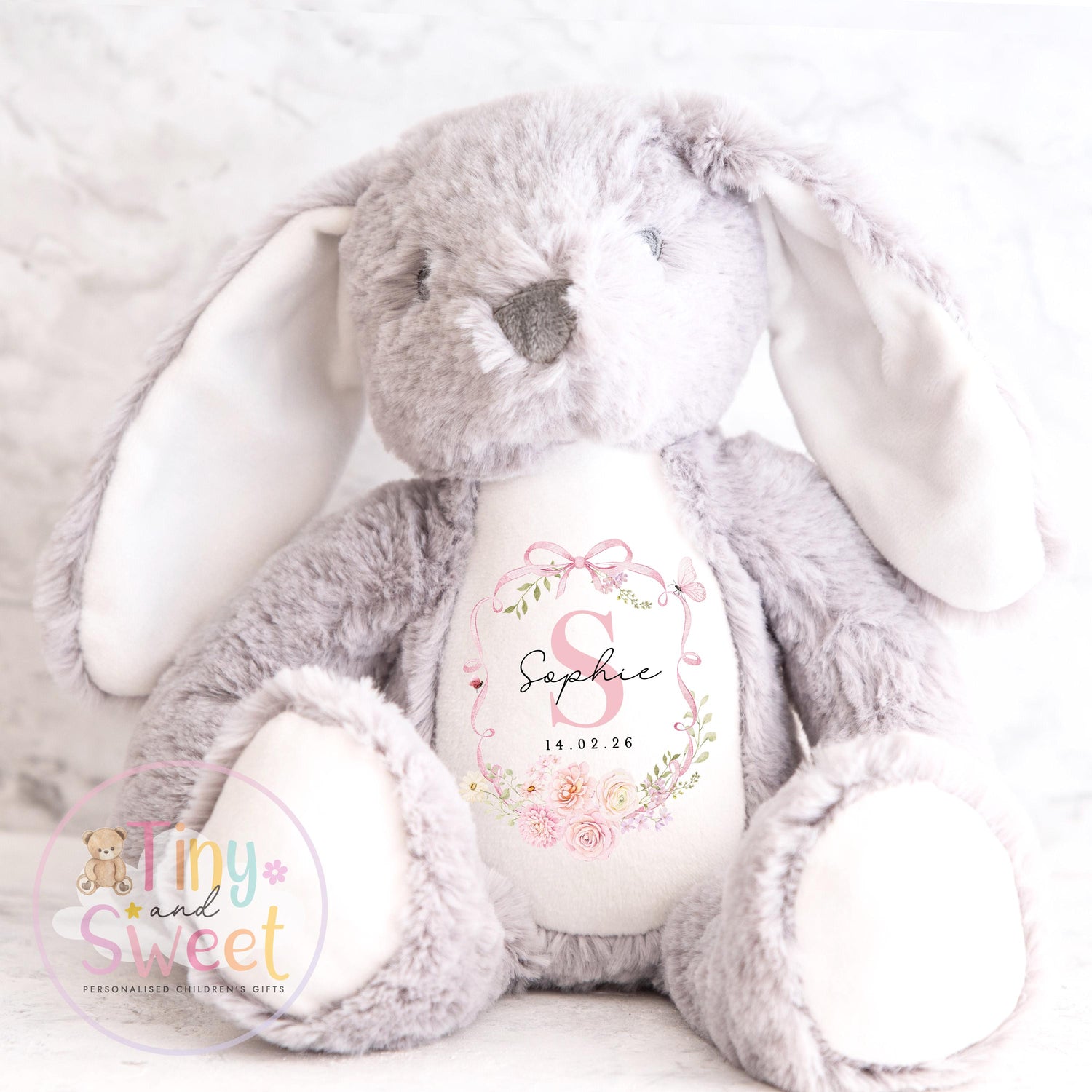 Personalised New Baby soft Toy, New Birth Gift, New baby gift, Newborn Gift, Baby Keepsake, Baby shower gift, Birth stats, Teddy, Bunny