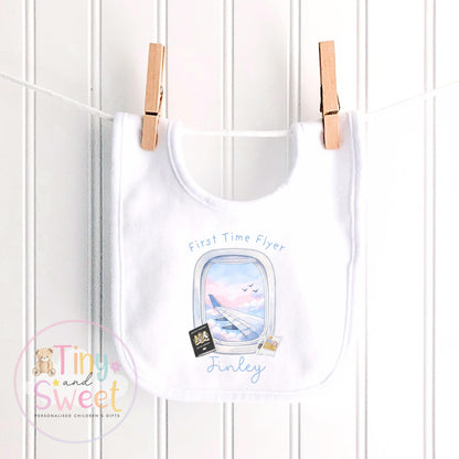 Personalised My First Flight T Shirt, First Time Flyer Sleepsuit, 1st Holiday Babygrow, Babies First Holiday, First Time Flyer