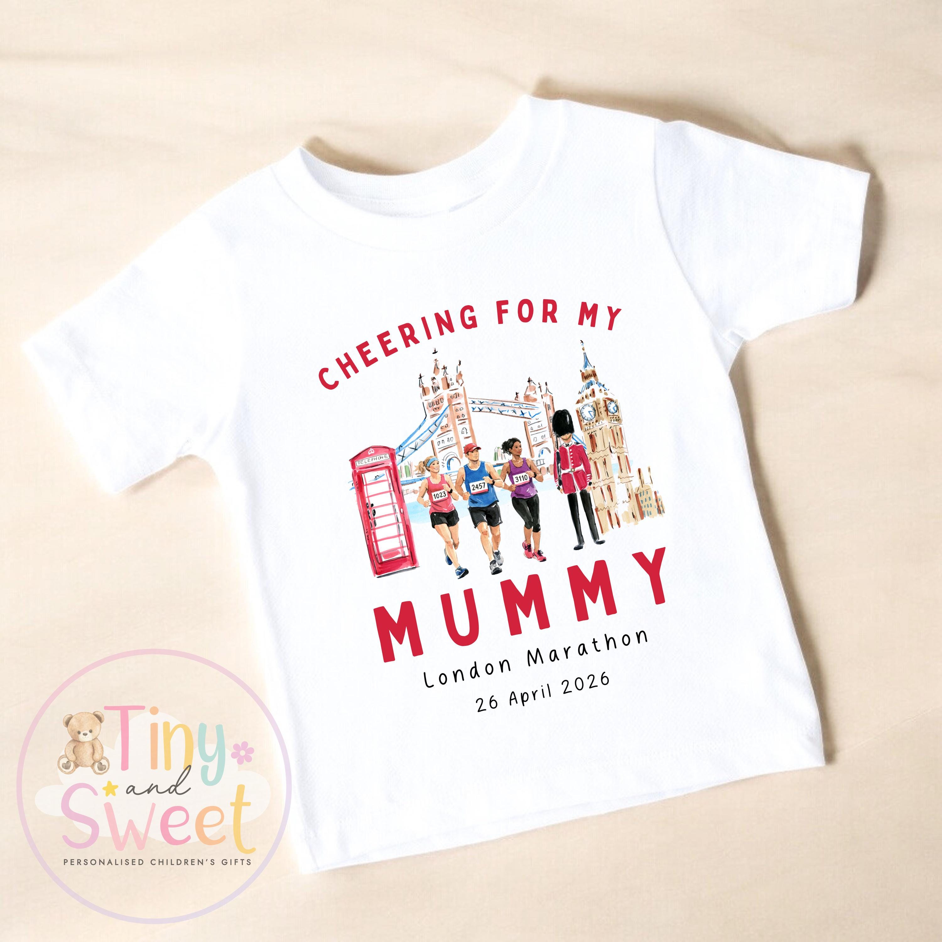 London Marathon Sweatshirt or T Shirt, Cheering for Daddy, Mummy, Marathon Supporter T Shirt, Cheering for Auntie