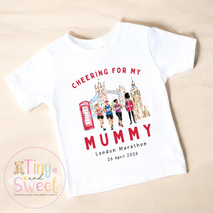 London Marathon T Shirt or Sweatshirt, Cheering for Daddy, Mummy, Marathon Supporter T Shirt, Cheering for Auntie
