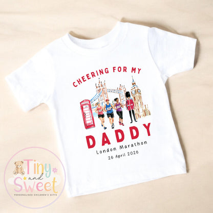 London Marathon T Shirt or Sweatshirt, Cheering for Daddy, Mummy, Marathon Supporter T Shirt, Cheering for Auntie