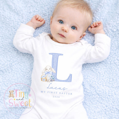 Easter T Shirt, Easter Sleepsuit, My 1st Easter, My First Easter, Babies first Easter sleepsuit, Easter baby outfit, New baby gift