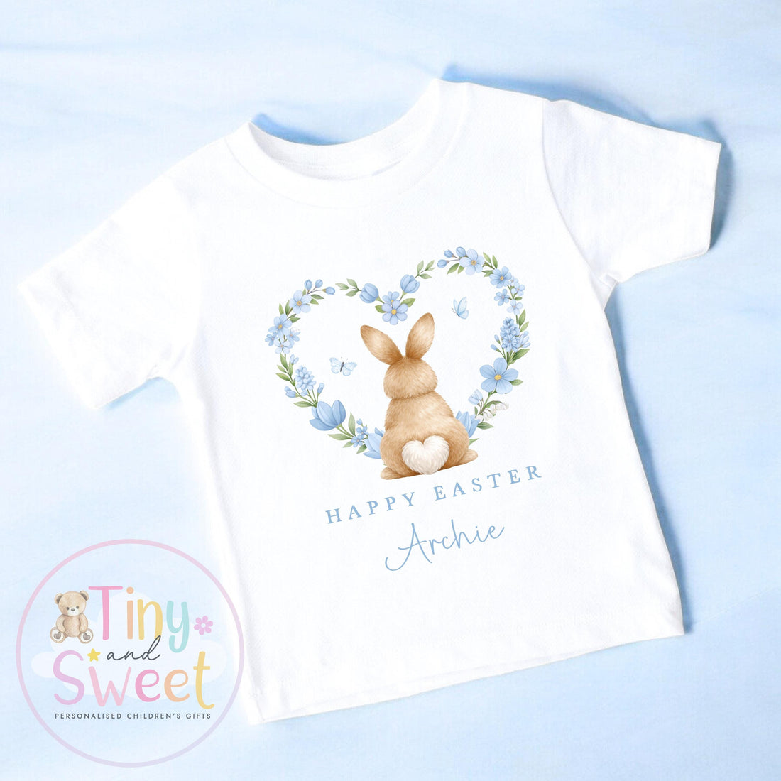 Personalised Easter T Shirt or Sweatshirt, Kids Bunny Tee, Easter Bunny T Shirt, Girls Easter Outfit, Easter Gift for Kids
