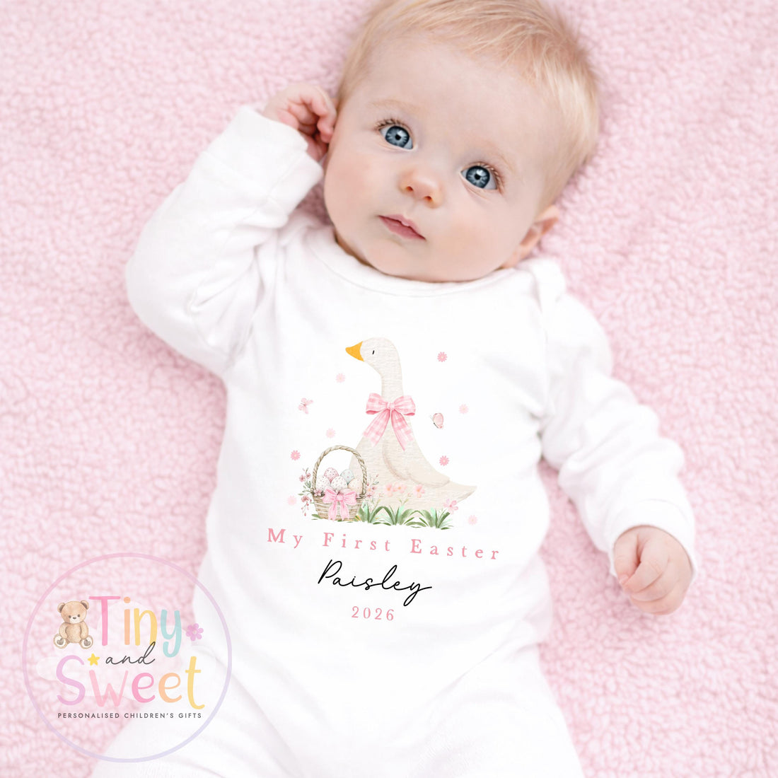 Easter Babygrow, Easter Sleepsuit, My 1st Easter, My First Easter, Babies first Easter sleepsuit, Easter baby outfit, New baby gift