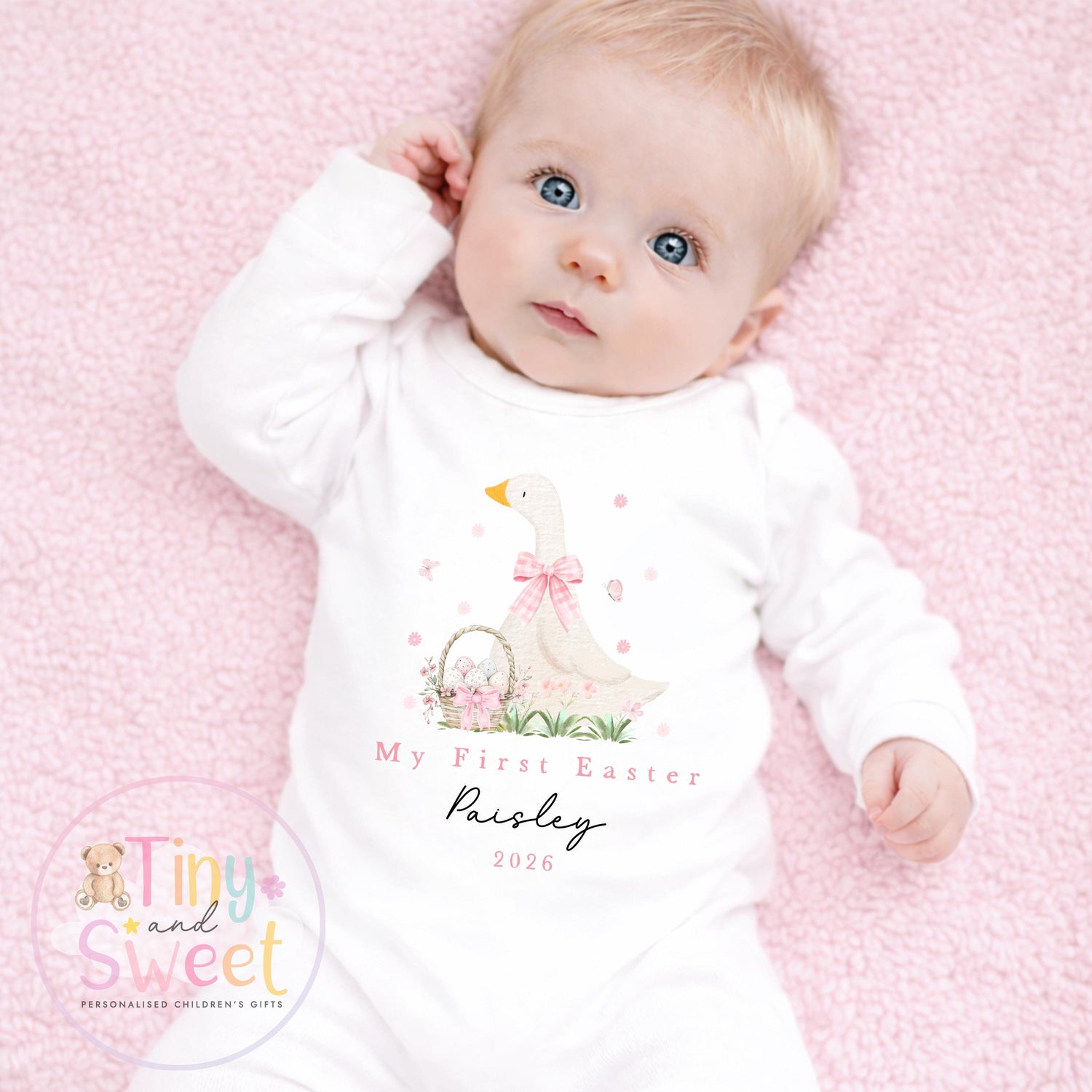 Easter Babygrow, Easter Sleepsuit, My 1st Easter, My First Easter, Babies first Easter sleepsuit, Easter baby outfit, New baby gift