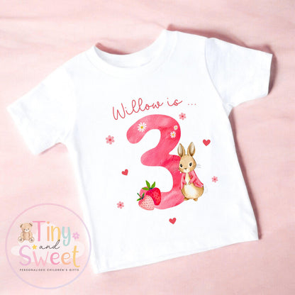 Personalised Strawberry Birthday Sweatshirt T Shirt, Custom Strawberry Birthday Tee, 1st, 2nd, 3rd, 4th, Strawberry, Berry Cute Birthday