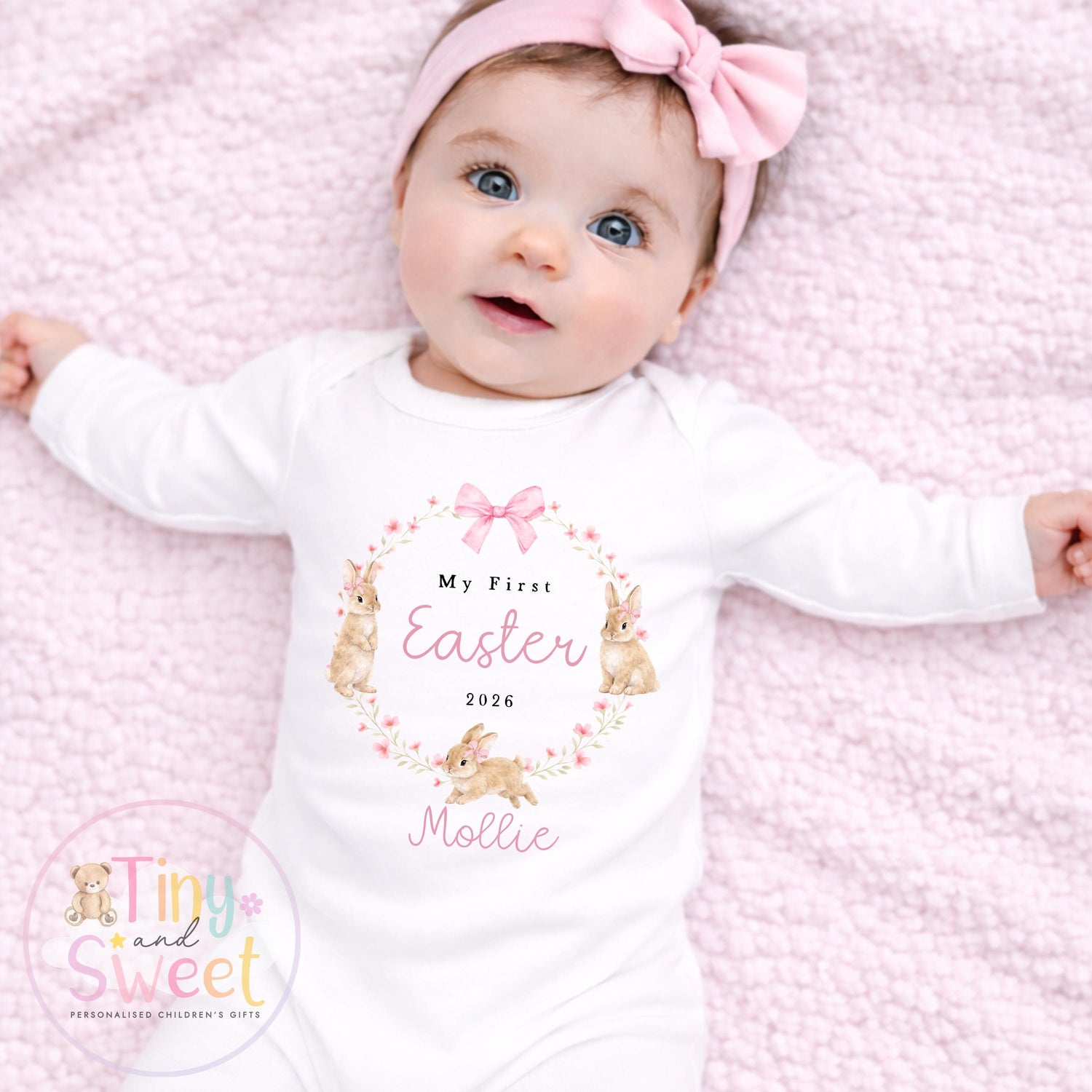 Easter T Shirt, Easter Sleepsuit, My 1st Easter, My First Easter, Babies first Easter sleepsuit, Easter baby outfit, New baby gift