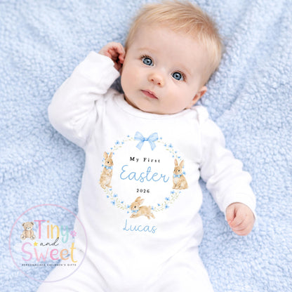 Easter T Shirt, Easter Sleepsuit, My 1st Easter, My First Easter, Babies first Easter sleepsuit, Easter baby outfit, New baby gift