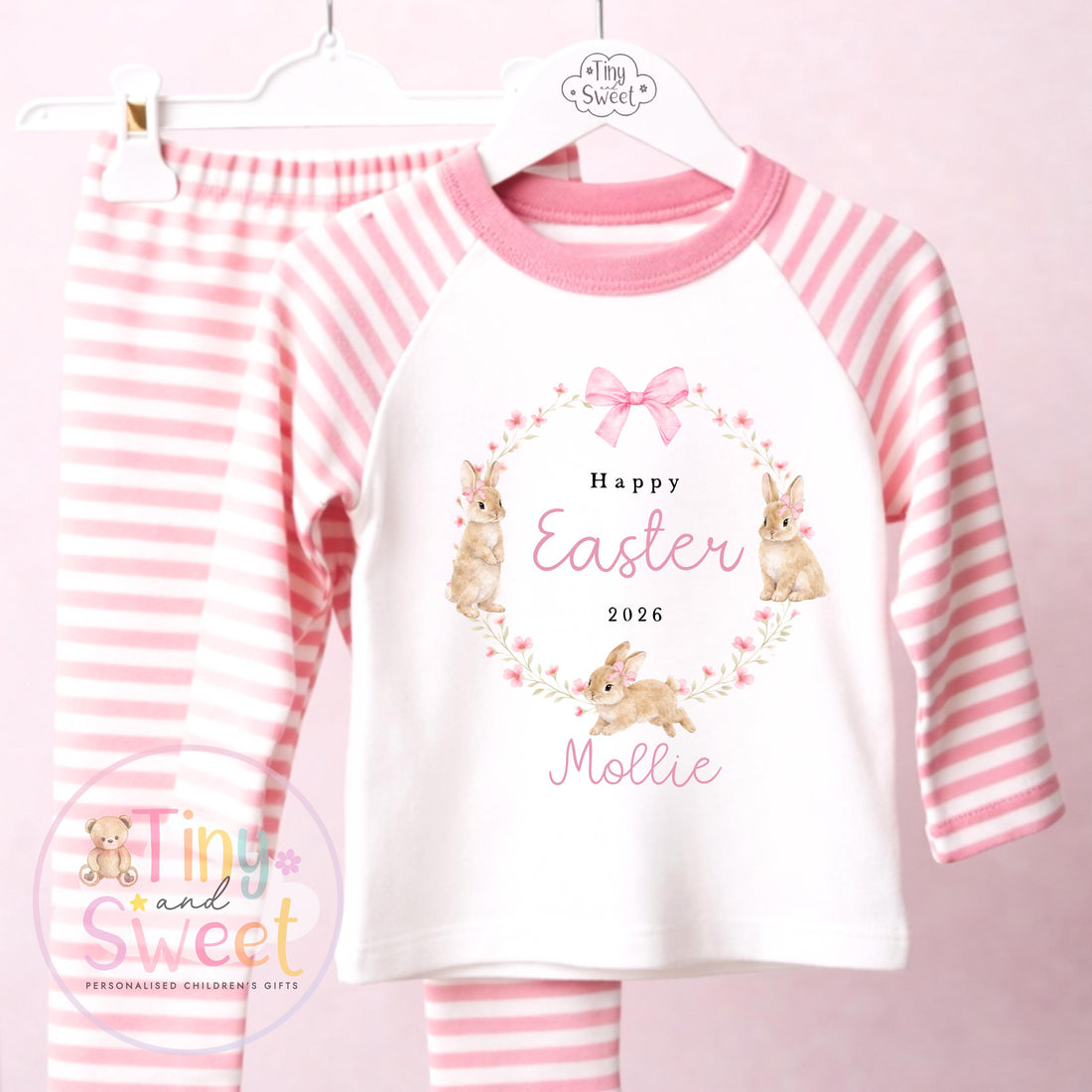 Personalised Easter Pyjamas – Unisex ‘When I Wake Up it will be Easter’ – Toddler Easter, Pjs, Easter Bunny, Kids Easter Pyjamas