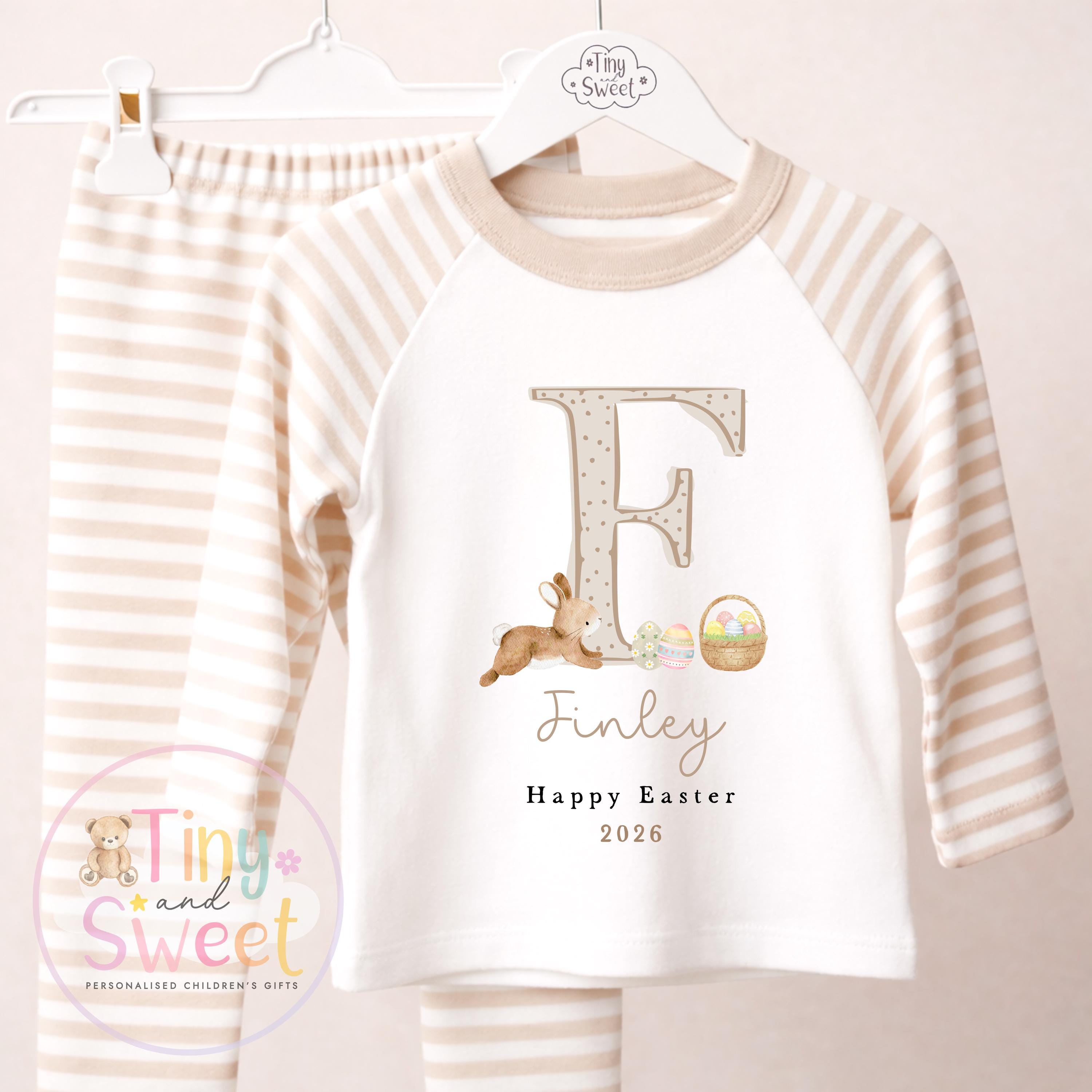 Personalised Easter Pyjamas – Unisex ‘When I Wake Up it will be Easter’ – Toddler Easter, Pjs, Easter Bunny, Kids Easter Pyjamas