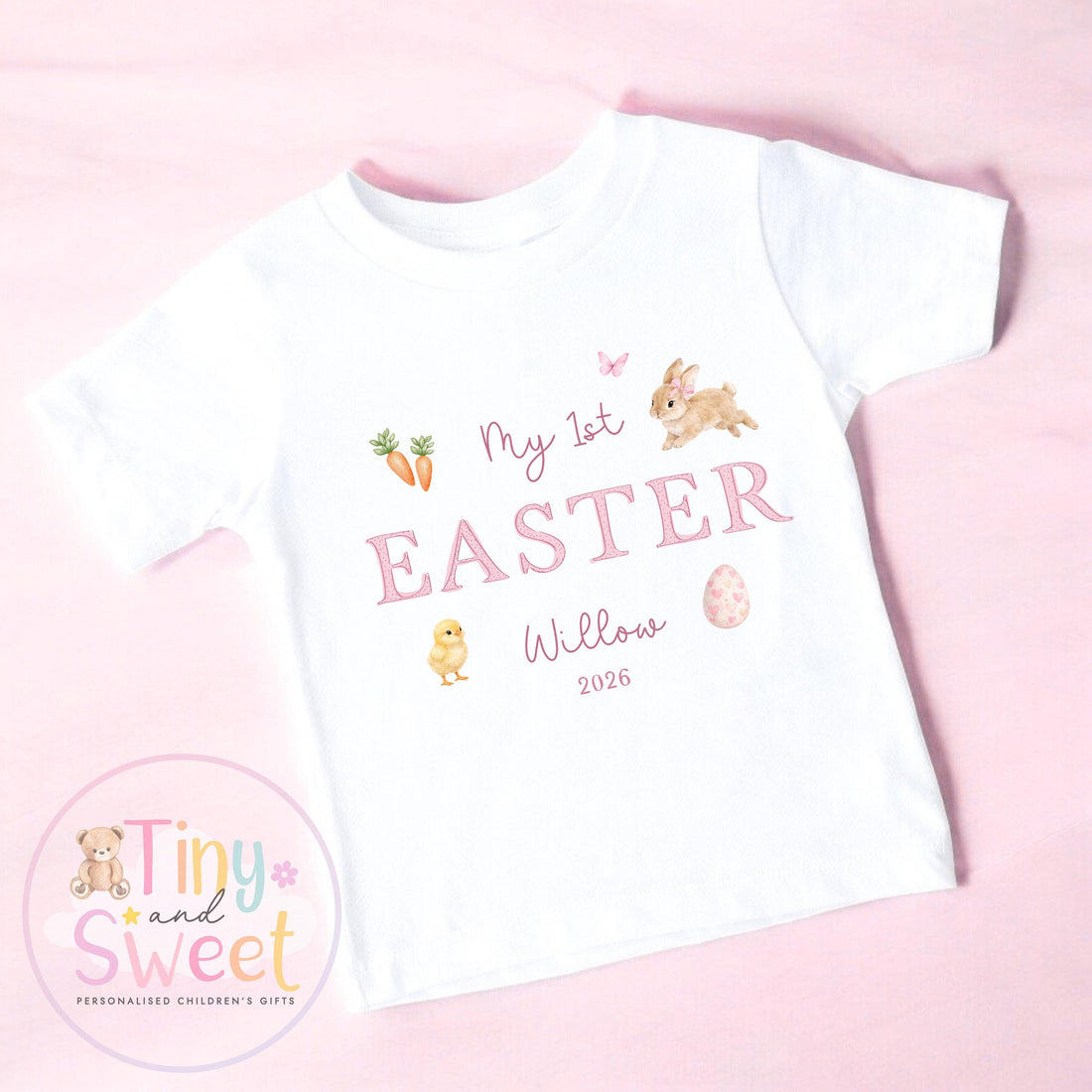 Personalised My First Easter Sweatshirt or T Shirt, 1st Easter Kids Bunny Tee, Easter Bunny T Shirt, Girls Easter Outfit, Easter Gift