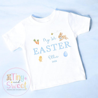 Personalised My First Easter Sweatshirt or T Shirt, 1st Easter Kids Bunny Tee, Easter Bunny T Shirt, Girls Easter Outfit, Easter Gift