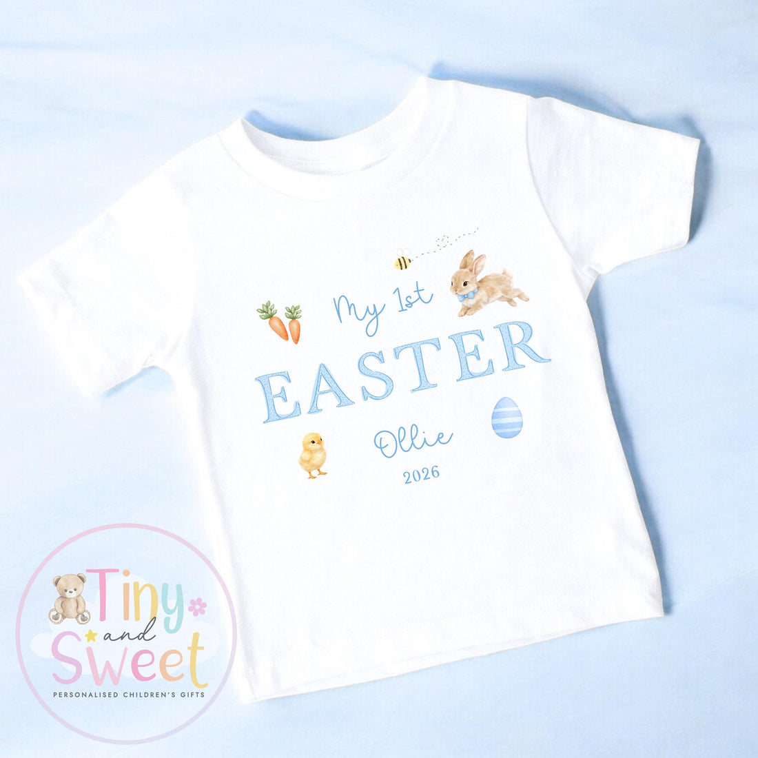 Personalised My First Easter T Shirt or Sweatshirt, 1st Easter Kids Bunny Tee, Easter Bunny T Shirt, Girls Easter Outfit, Easter Gift