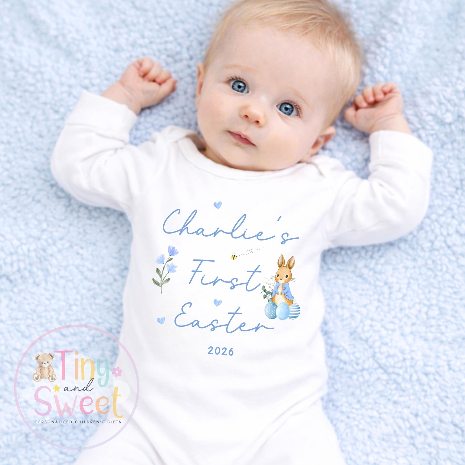 Easter T Shirt, Easter Sleepsuit, My 1st Easter, My First Easter, Babies first Easter sleepsuit, Easter baby outfit, New baby gift