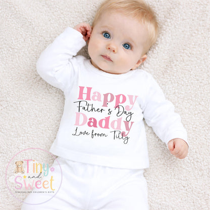 Fathers Day T Shirt, Fathers Day Sleepsuit, New Dad Gift, Fathers Day Babygrow, 1st Fathers Day, Fathers Day Surprise, Fathers day Toddler