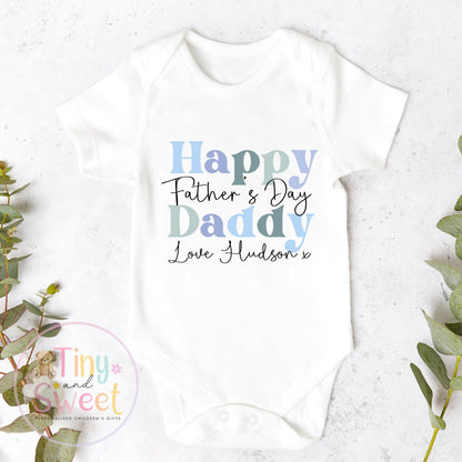 Fathers Day T Shirt, Fathers Day Sleepsuit, New Dad Gift, Fathers Day Babygrow, 1st Fathers Day, Fathers Day Surprise, Fathers day Toddler