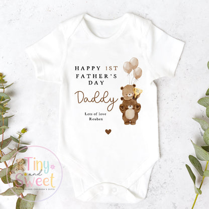 Fathers Day Sleepsuit, Fathers Day T Shirt, New Dad Gift, Fathers Day Babygrow, 1st Fathers Day, Fathers Day Surprise, Fathers day Toddler