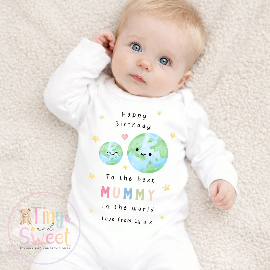 Happy Birthday Mummy, 1st Birthday as My Mummy, New Mum Gift, Mum Birthday, Mummy Birthday, Sleepsuit Babygrow Bodysuit Mum Birthday