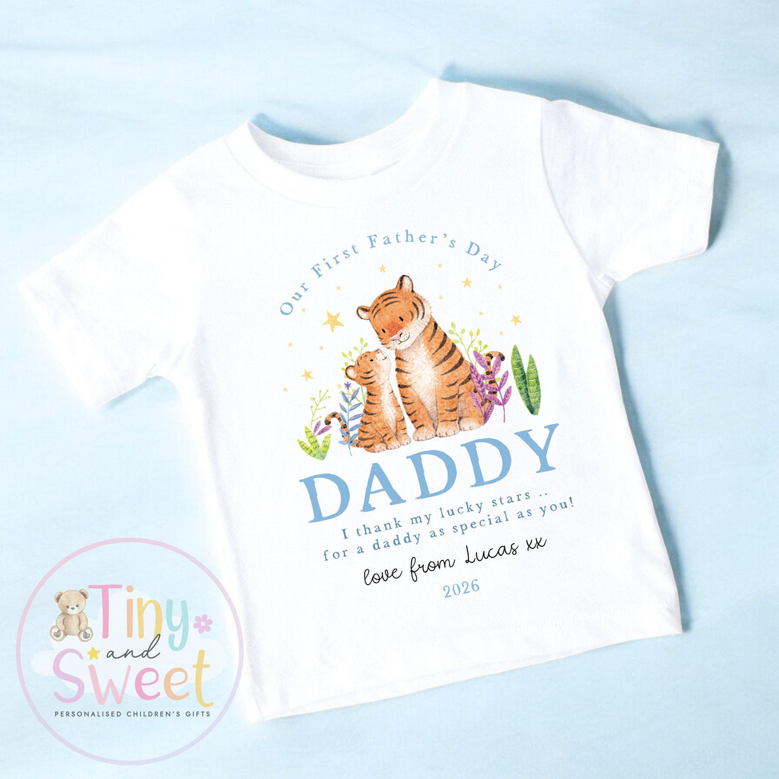 Fathers Day T Shirt, Sleepsuit, 1st Fathers Day As My Daddy, New Dad Gift, Tiger Fathers Day, 1st Fathers Day Babygrow, Babygrow Bodysuit