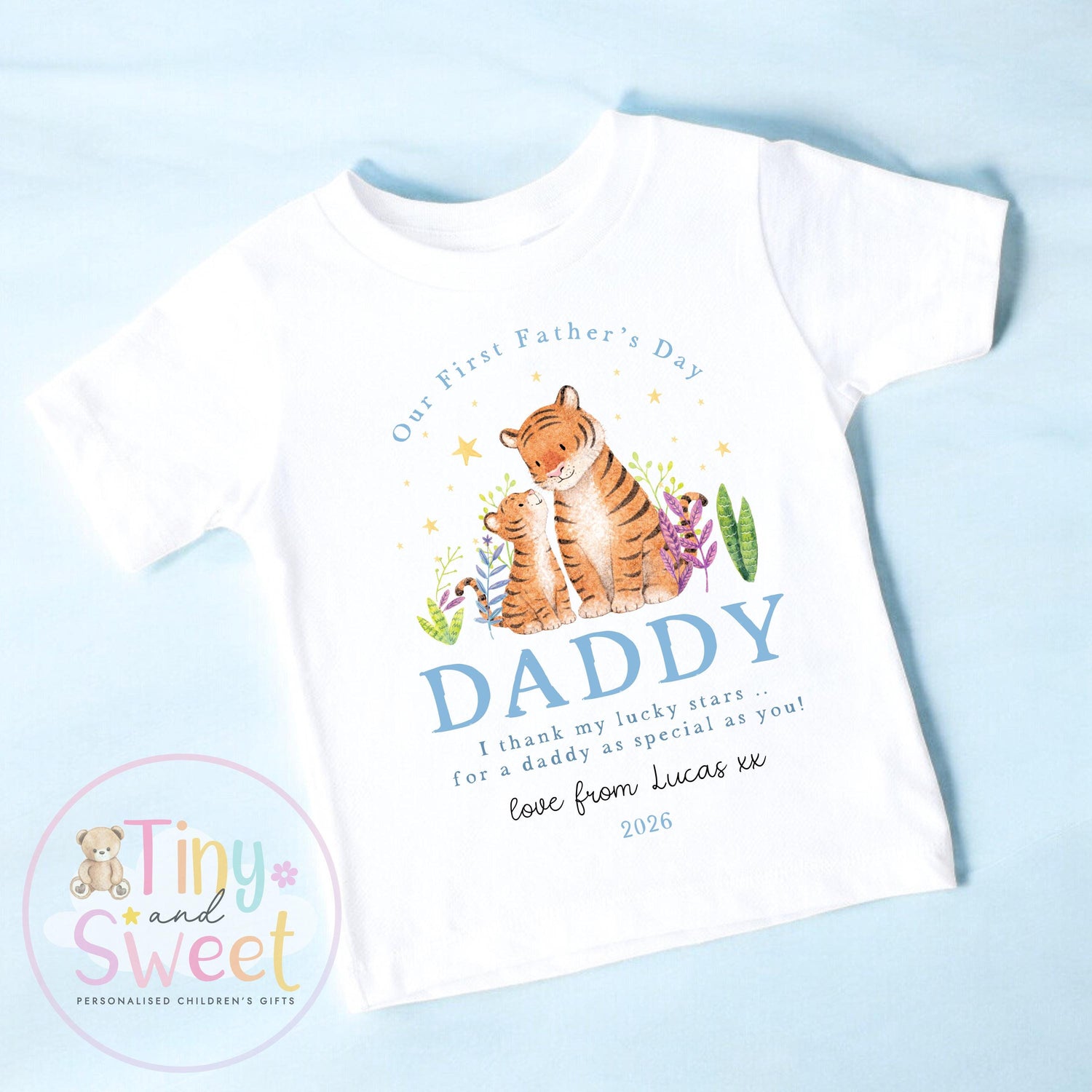 Fathers Day T Shirt, Sleepsuit, 1st Fathers Day As My Daddy, New Dad Gift, Tiger Fathers Day, 1st Fathers Day Babygrow, Babygrow Bodysuit