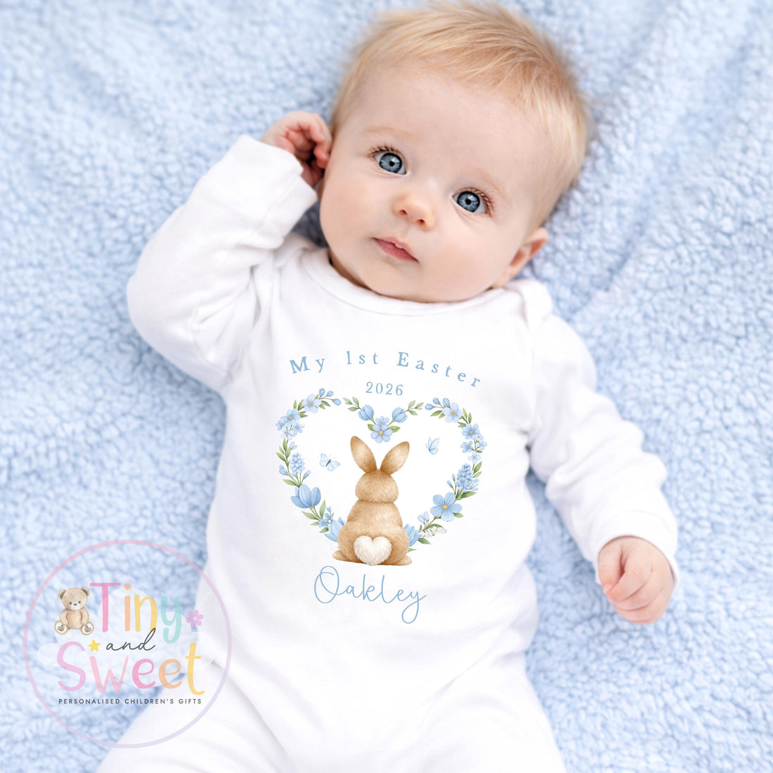 Easter Babygrow, Easter Sleepsuit, My 1st Easter, My First Easter, Babies first Easter sleepsuit, Easter baby outfit, New baby gift