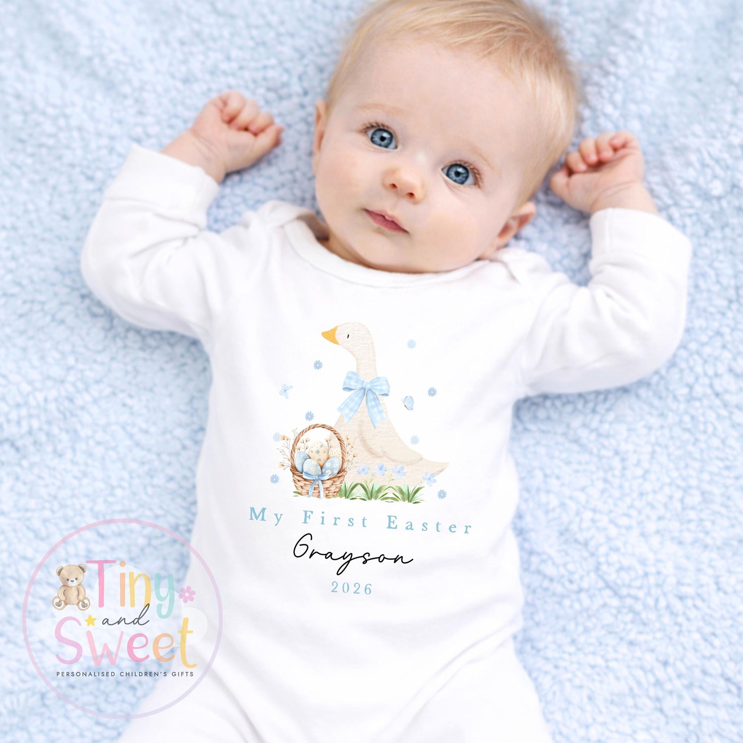Easter Babygrow, Easter Sleepsuit, My 1st Easter, My First Easter, Babies first Easter sleepsuit, Easter baby outfit, New baby gift