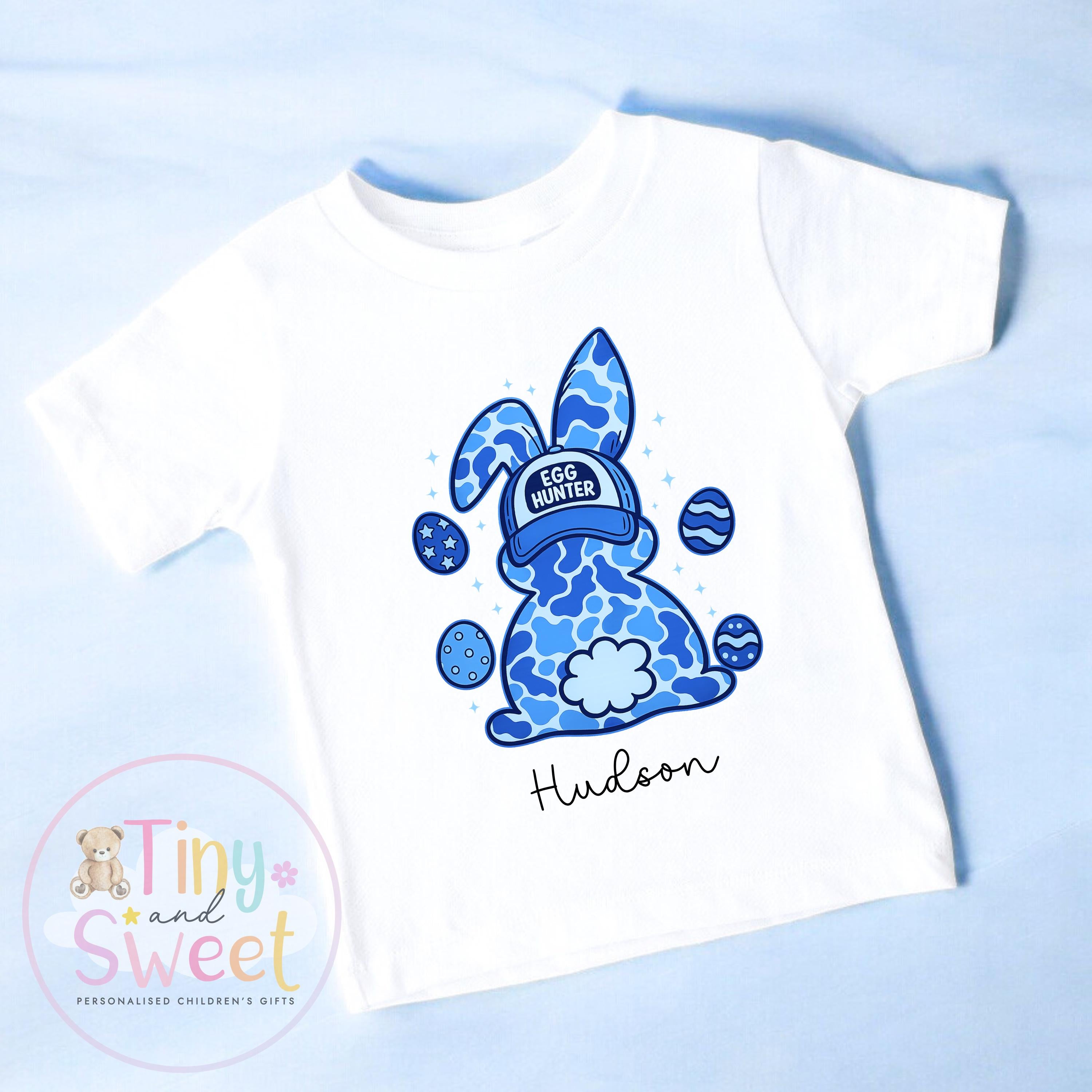 Personalised Easter T Shirt or Sweatshirt, Kids Egg Hunter Tee, Easter Egg Hunt T Shirt, Boys Easter Outfit, Easter Gift for Kids