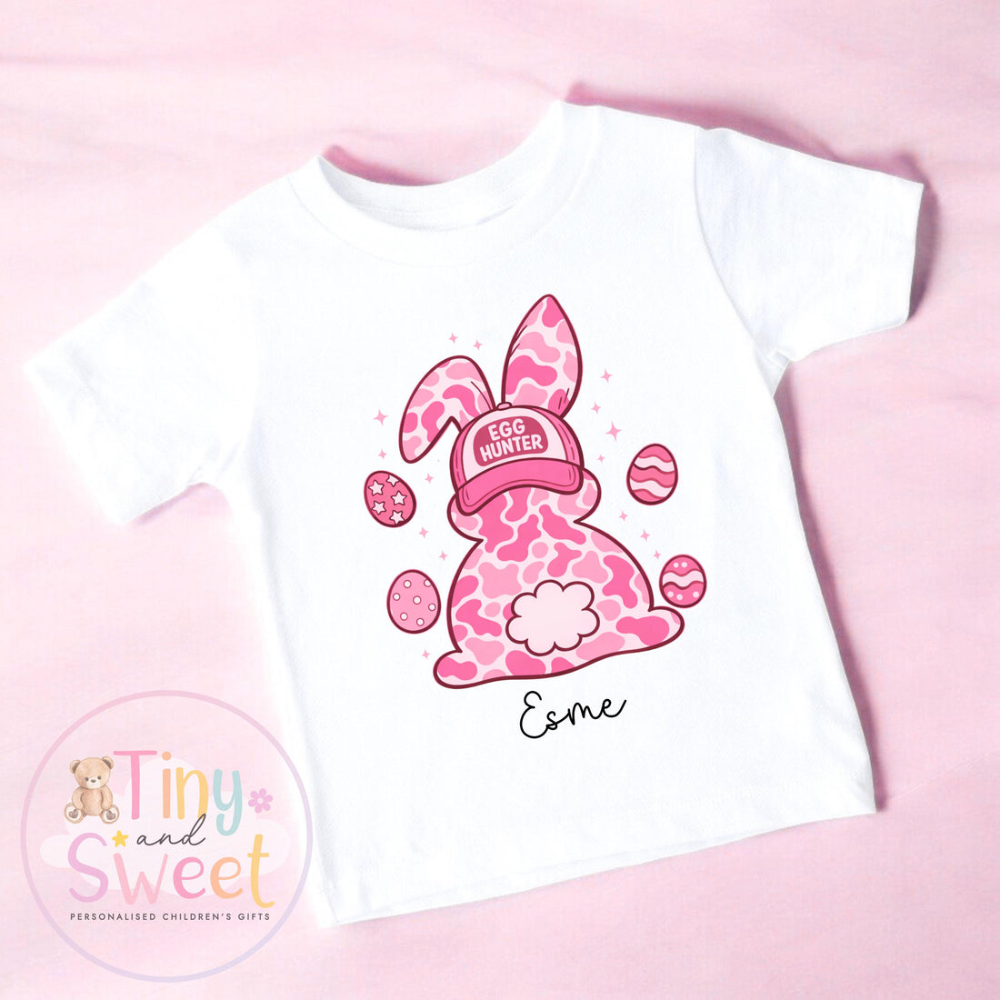 Personalised Easter Sweatshirt or T Shirt, Kids Egg Hunter Tee, Easter Egg Hunt T Shirt, Girls Easter Outfit, Easter Gift for Kids