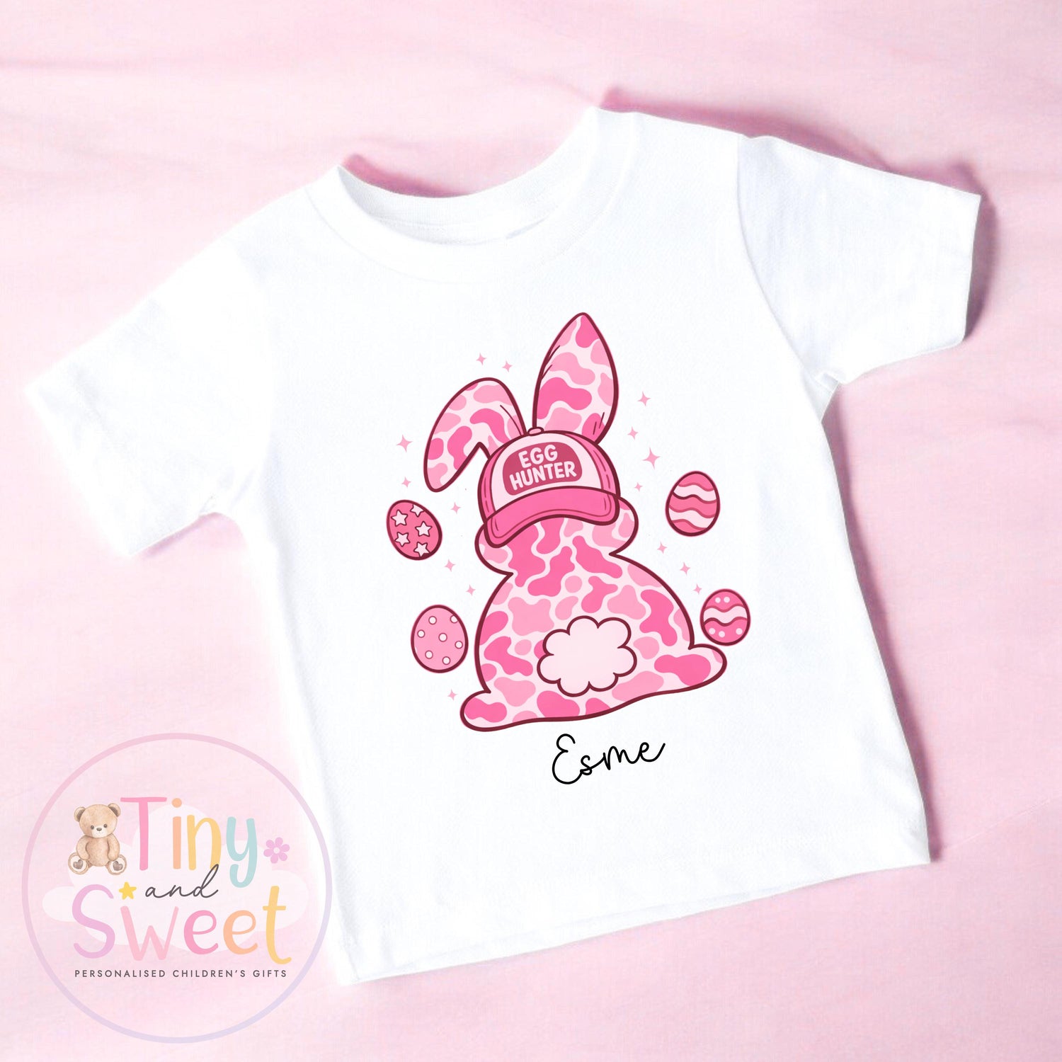 Personalised Easter Sweatshirt or T Shirt, Kids Egg Hunter Tee, Easter Egg Hunt T Shirt, Girls Easter Outfit, Easter Gift for Kids