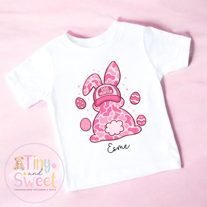 Personalised Easter Sweatshirt or T Shirt, Kids Egg Hunter Tee, Easter Egg Hunt T Shirt, Girls Easter Outfit, Easter Gift for Kids