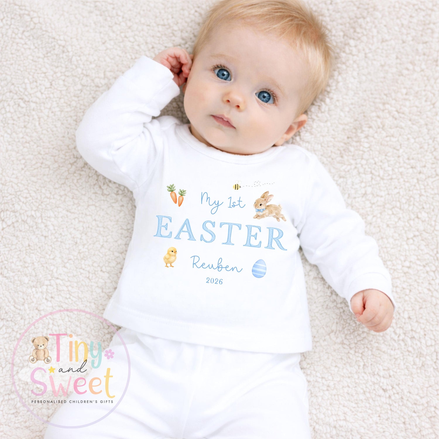 Easter T Shirt, Easter Sleepsuit, My 1st Easter, My First Easter, Babies first Easter sleepsuit, Easter baby outfit, New baby gift