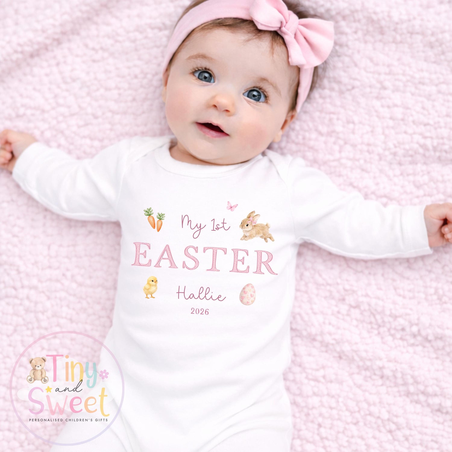 Easter T Shirt, Easter Sleepsuit, My 1st Easter, My First Easter, Babies first Easter sleepsuit, Easter baby outfit, New baby gift