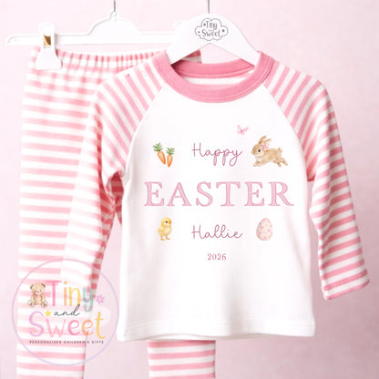 Personalised Easter Pyjamas – Unisex ‘When I Wake Up it will be Easter’ – Toddler Easter, Pjs, Easter Bunny, Kids Easter Pyjamas
