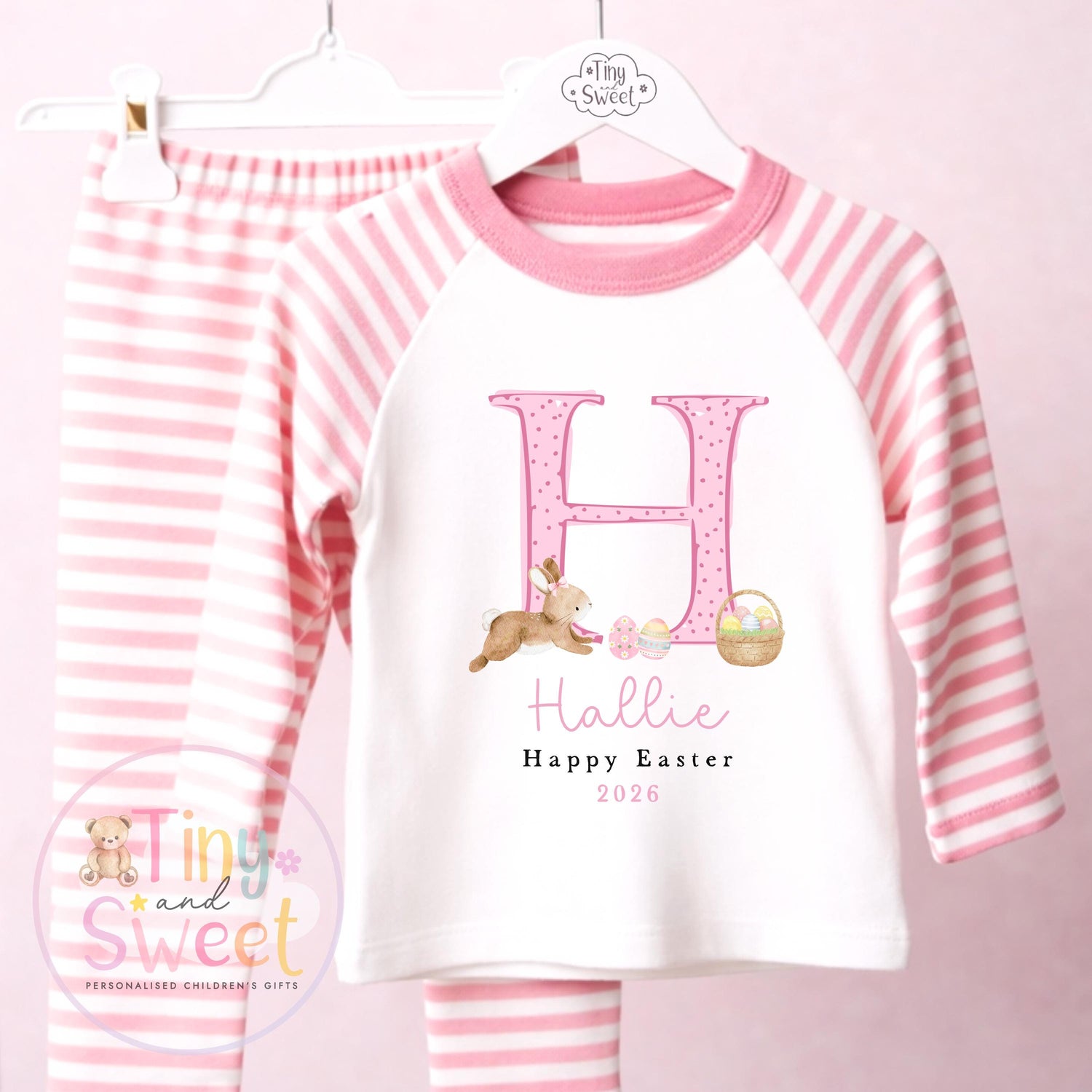 Personalised Easter Pyjamas – Unisex ‘When I Wake Up it will be Easter’ – Toddler Easter, Pjs, Easter Bunny, Kids Easter Pyjamas