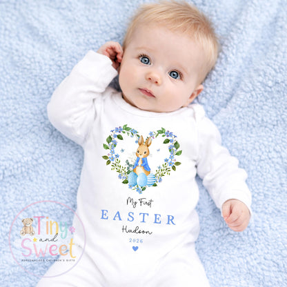 Easter T Shirt, Easter Sleepsuit, My 1st Easter, My First Easter, Babies first Easter sleepsuit, Easter baby outfit, New baby gift