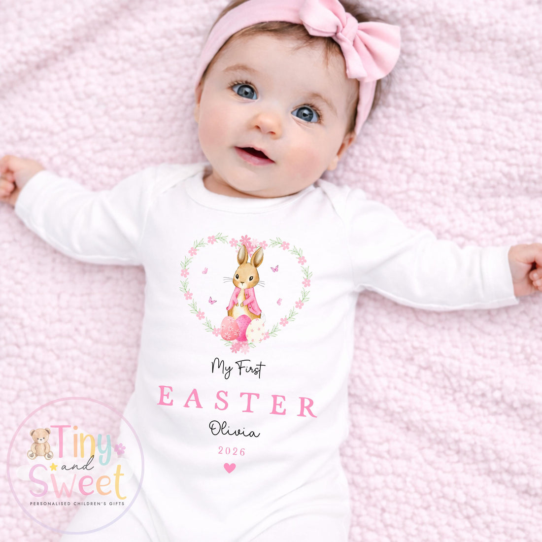 Easter Babygrow, Easter Sleepsuit, My 1st Easter, My First Easter, Babies first Easter sleepsuit, Easter baby outfit, New baby gift