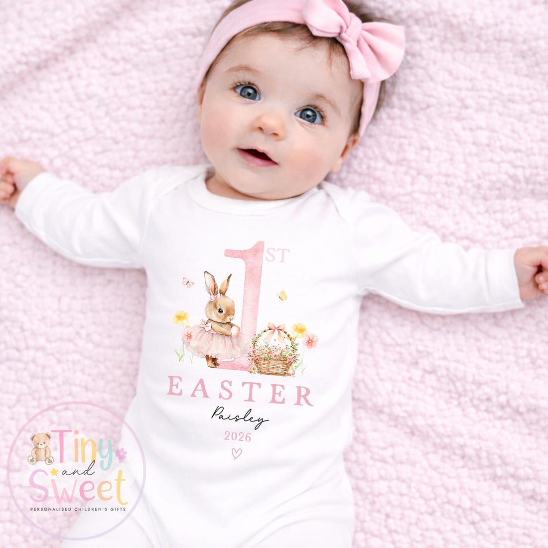Easter Babygrow, Easter Sleepsuit, My 1st Easter, My First Easter, Babies first Easter sleepsuit, Easter baby outfit, New baby gift