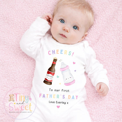 Fathers Day Sleepsuit, 1st Fathers Day As My Daddy, New Dad Gift, Fathers Day, 1st Fathers Day Babygrow, Sleepsuit Babygrow Bodysuit, Dad