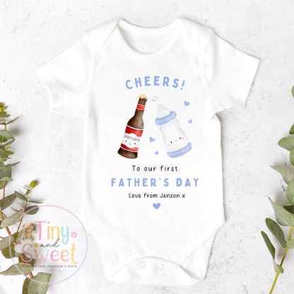 Fathers Day Sleepsuit, 1st Fathers Day As My Daddy, New Dad Gift, Fathers Day, 1st Fathers Day Babygrow, Sleepsuit Babygrow Bodysuit, Dad
