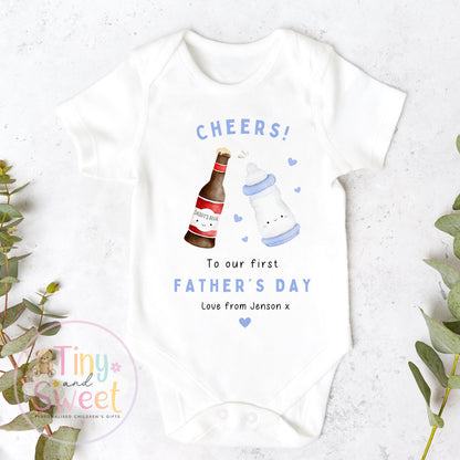 Fathers Day Sleepsuit, 1st Fathers Day As My Daddy, New Dad Gift, Fathers Day, 1st Fathers Day Babygrow, Sleepsuit Babygrow Bodysuit, Dad