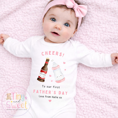 Fathers Day Sleepsuit, 1st Fathers Day As My Daddy, New Dad Gift, Fathers Day, 1st Fathers Day Babygrow, Sleepsuit Babygrow Bodysuit, Dad