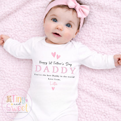 Fathers Day T Shirt, 1st Fathers Day As My Daddy, New Dad Gift, Fathers Day, 1st Fathers Day Babygrow, Sleepsuit Babygrow Bodysuit, Dad