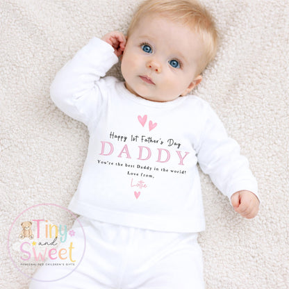 Fathers Day Sleepsuit, 1st Fathers Day As My Daddy, New Dad Gift, Fathers Day, 1st Fathers Day Babygrow, Sleepsuit Babygrow Bodysuit, Dad