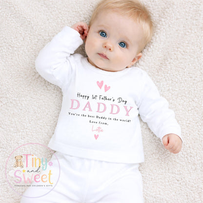 Fathers Day T Shirt, 1st Fathers Day As My Daddy, New Dad Gift, Fathers Day, 1st Fathers Day Babygrow, Sleepsuit Babygrow Bodysuit, Dad