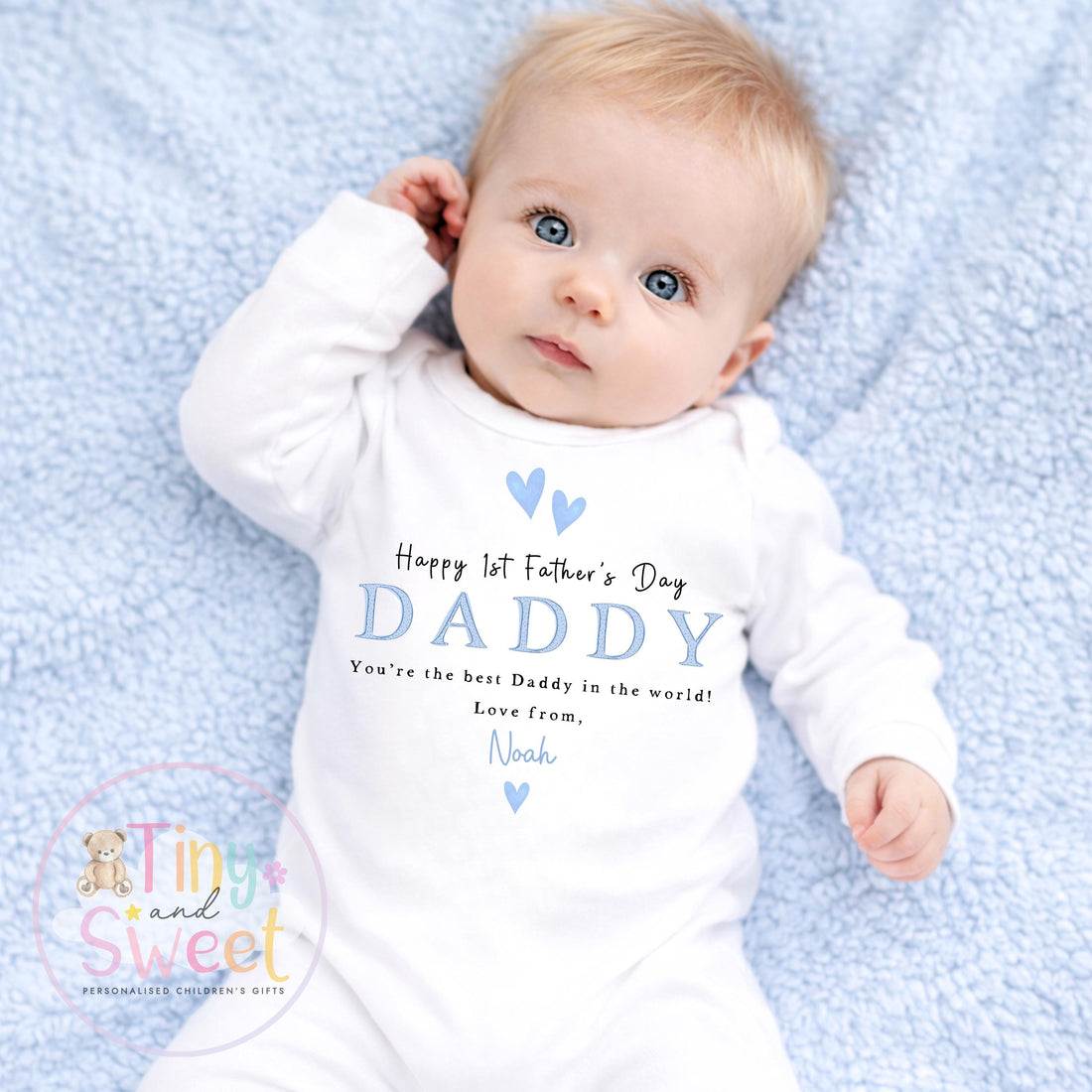 Fathers Day Sleepsuit, 1st Fathers Day As My Daddy, New Dad Gift, Fathers Day, 1st Fathers Day Babygrow, Sleepsuit Babygrow Bodysuit, Dad