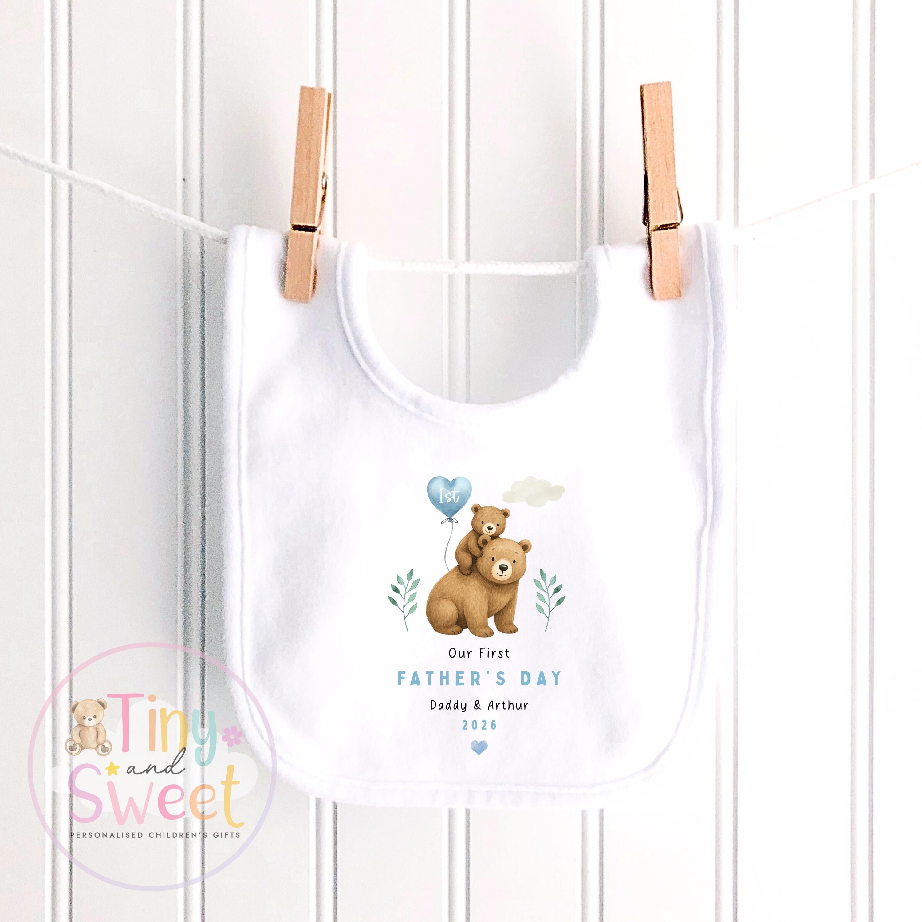 Fathers Day Sleepsuit, Bears 1st Fathers Day As My Daddy, New Dad Gift, Fathers Day, 1st Fathers Day Babygrow, Sleepsuit Babygrow Bodysuit