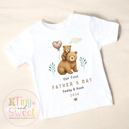 Fathers Day Sleepsuit, Bears 1st Fathers Day As My Daddy, New Dad Gift, Fathers Day, 1st Fathers Day Babygrow, Sleepsuit Babygrow Bodysuit